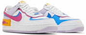 Women's Air Force 1 Shadow Sneakers In White/alchemy Pink Photo Blue