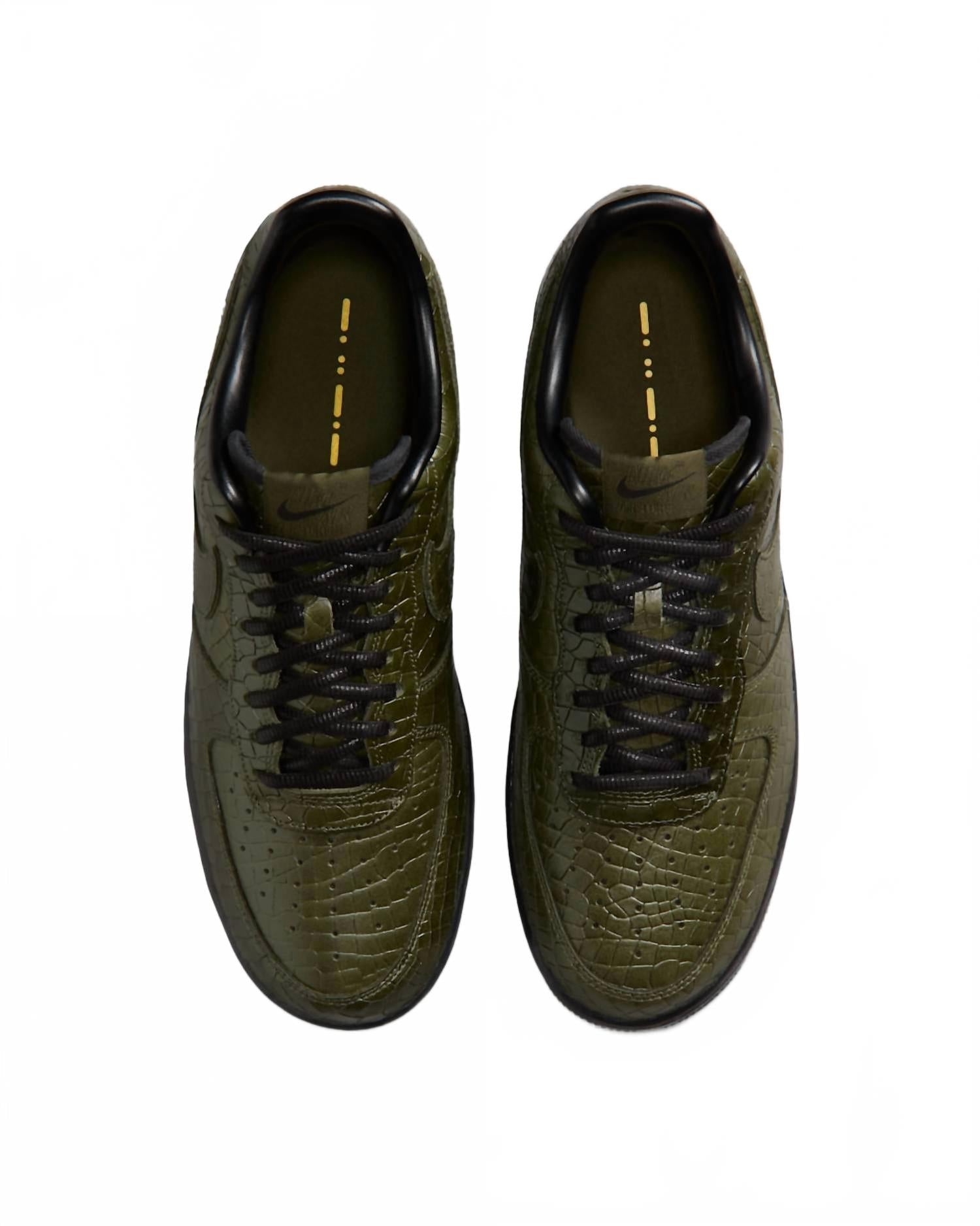 Men's Air Force 1 '07 Premium Morse Code Sneaker In Cargo Khaki/black/metallic