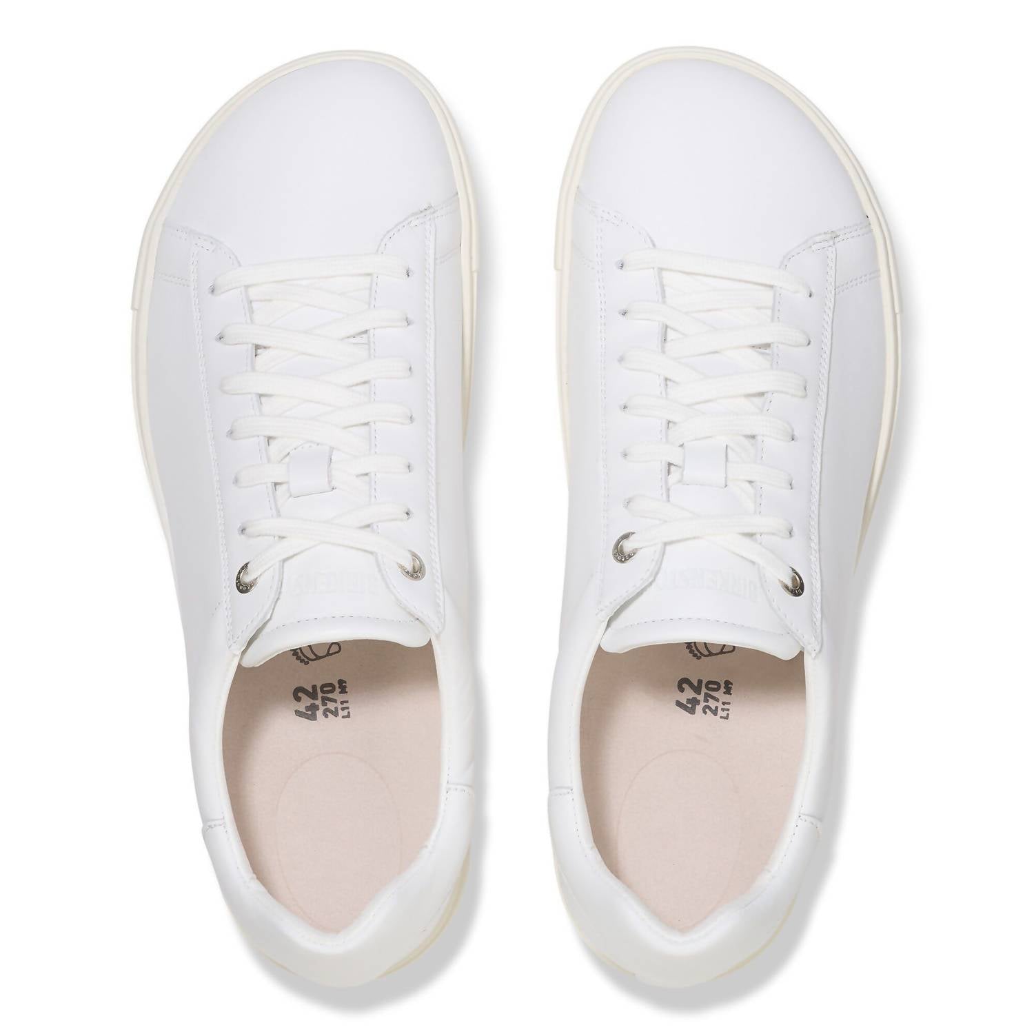 Women's Bend Low Natural Leather Shoe - Regular In White