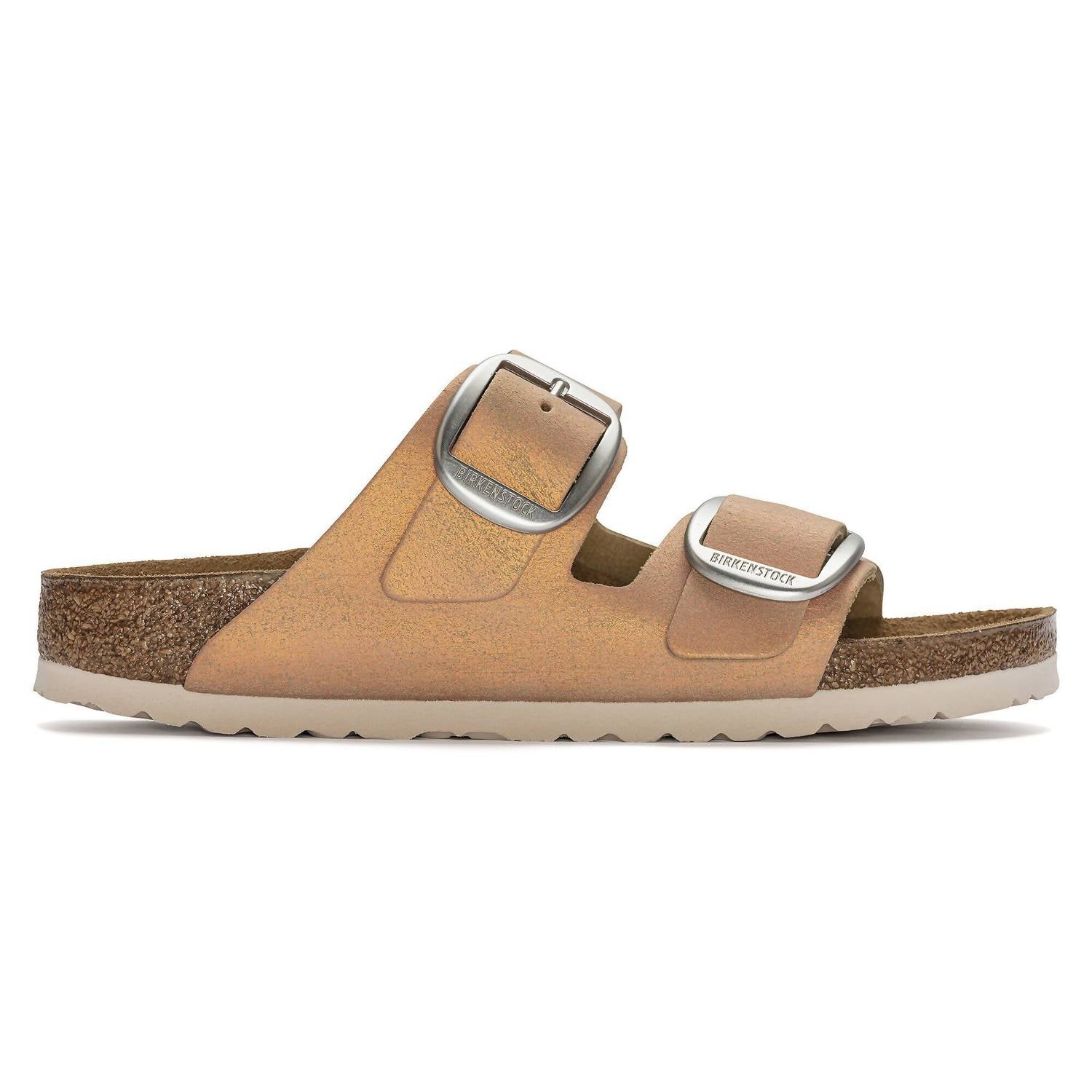 Women's Arizona Big Buckle Sandals In Washed Metallic Copper