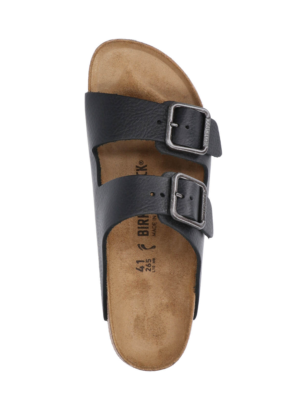 Black Open-Toe Buckle Strap Sandals