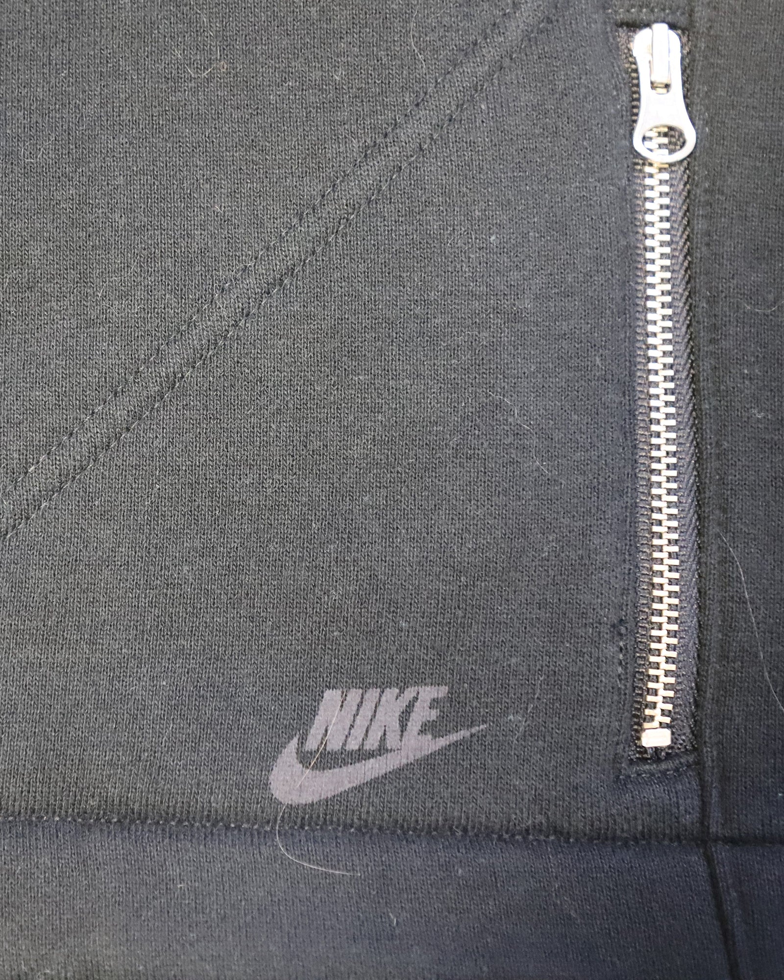 Nike Button Front Jacket in Black Cotton