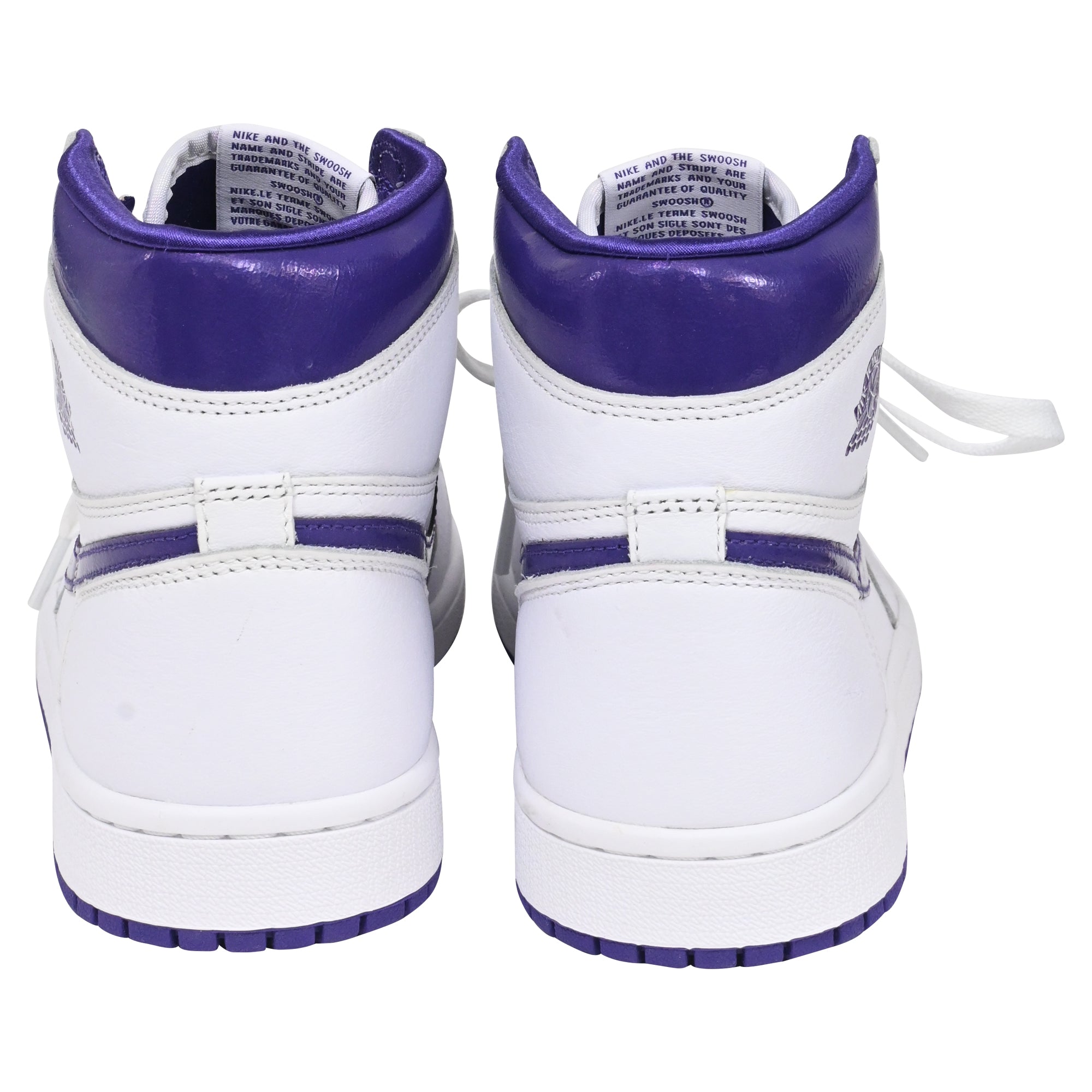 Nike Air Jordan 1 Retro High Court Sneakers in Purple Leather