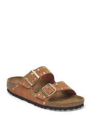 Brown Suede Arizona Rivet Sandals