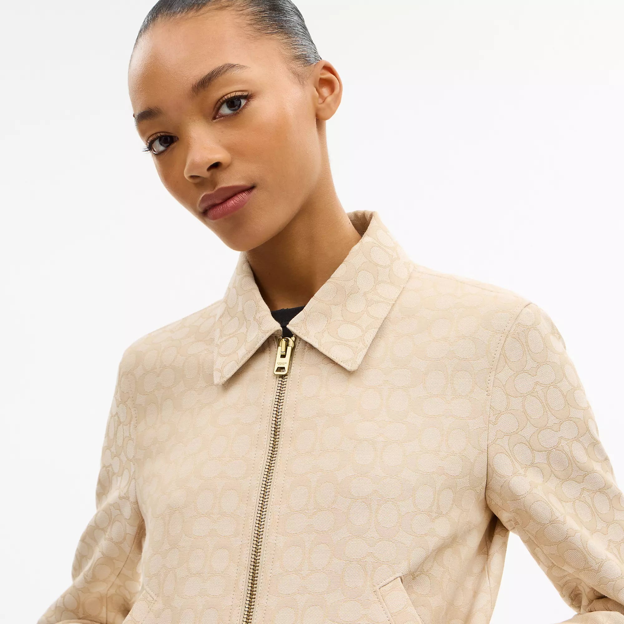 Coach Outlet Signature Zip Front Jacket