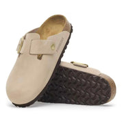 Women's Boston Big Buckle Mules In Sandcastle