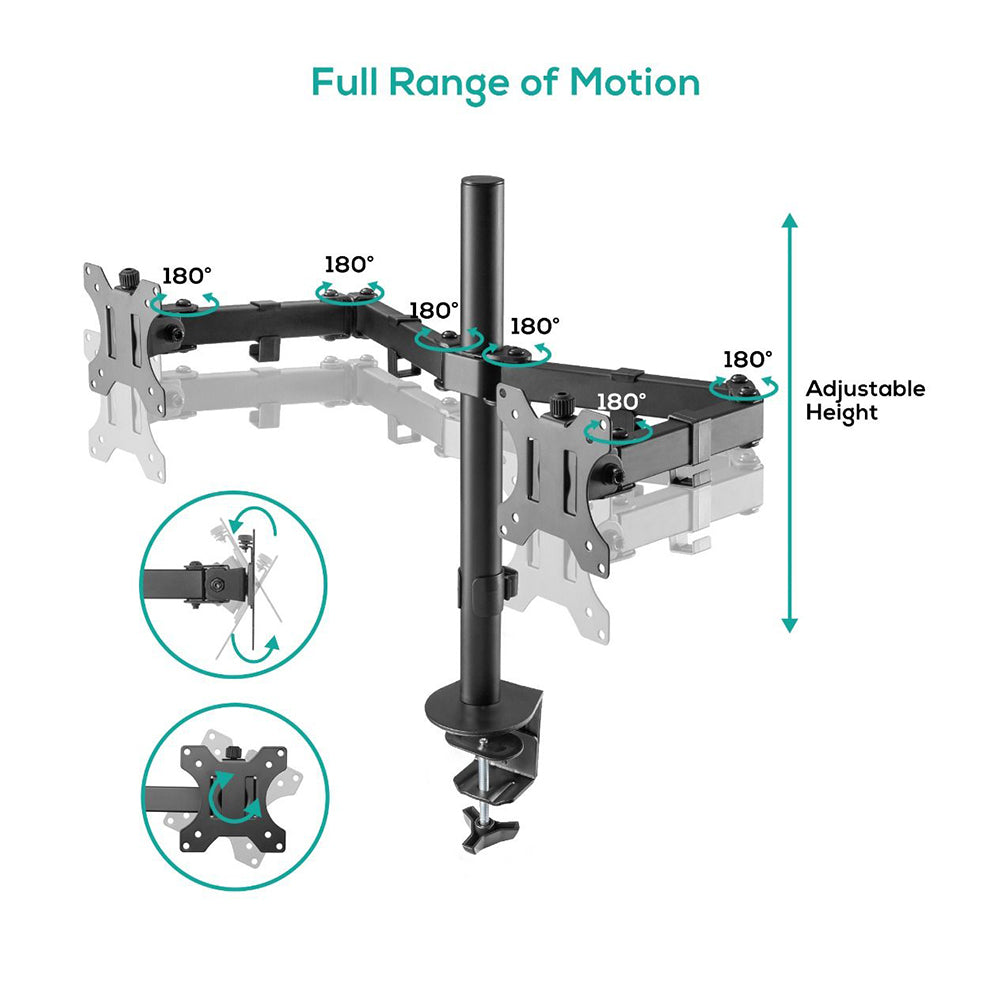 Activiva ErgoLife 13"-32" Dual Monitor Screen Double Joint Monitor Arm