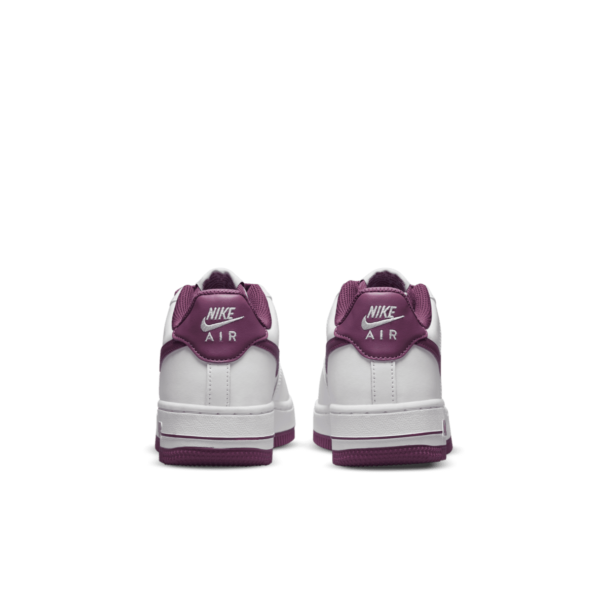 Nike Air Force 1 Low DH9600-101 Sneakers Boys White Mauve Leather Low Top Shoes