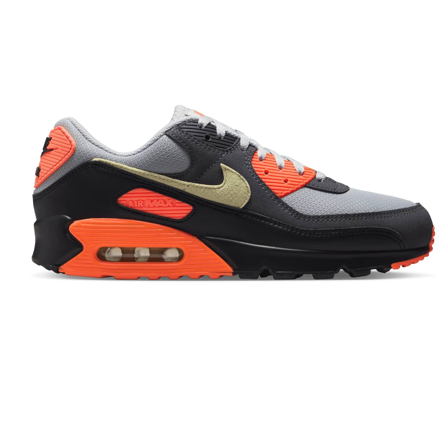 Men's Air Max 90 Shoes In Smoke Grey Crimson