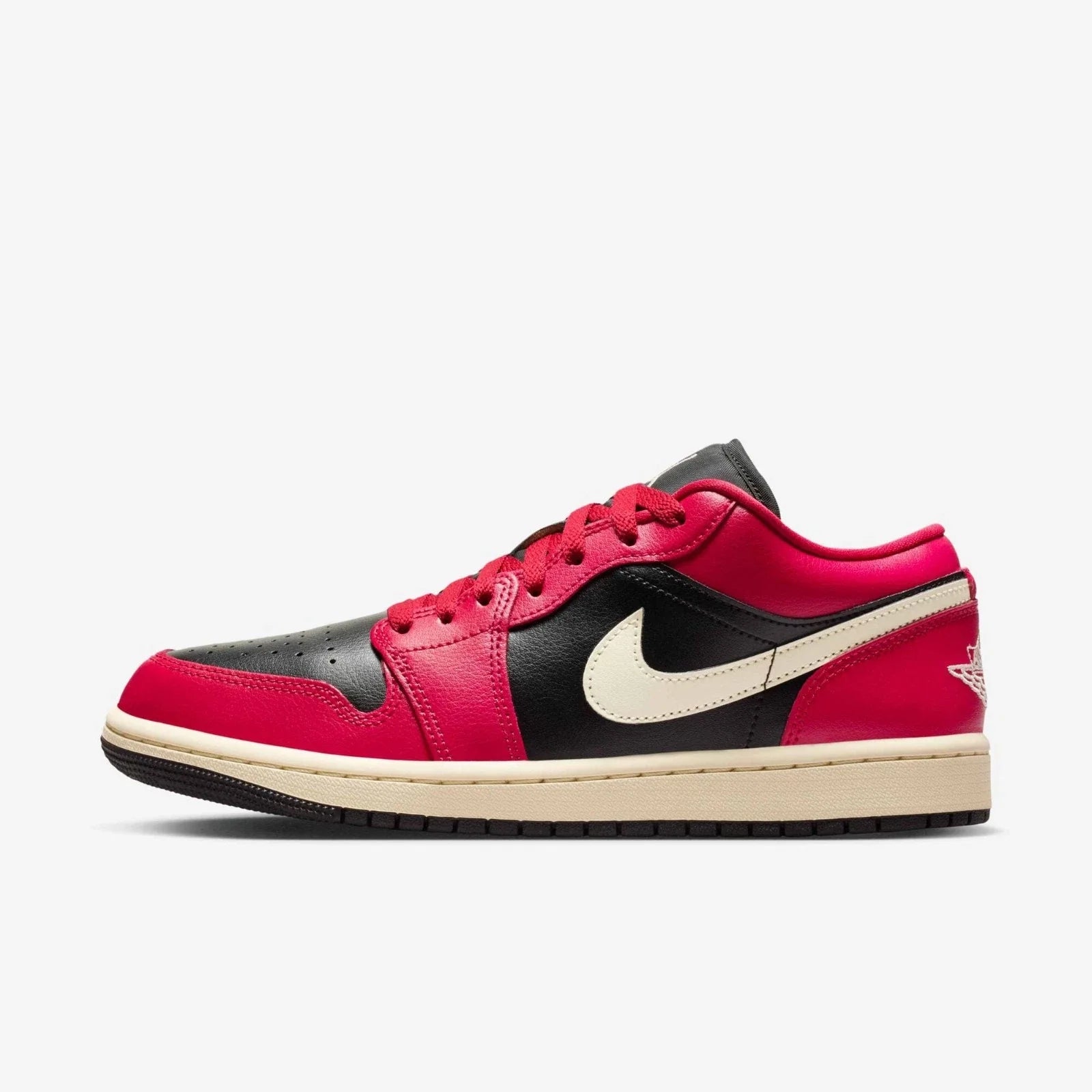 Nike Air Jordan 1 Low Mystic HibiscSneaker Women Red Lifestyle Shoe MEW1446