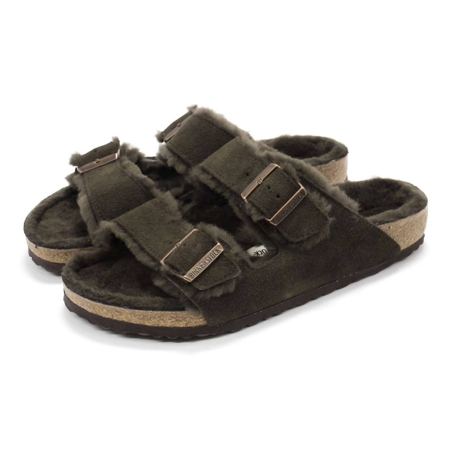 Men's Arizona Shearling Sandals In Mocha