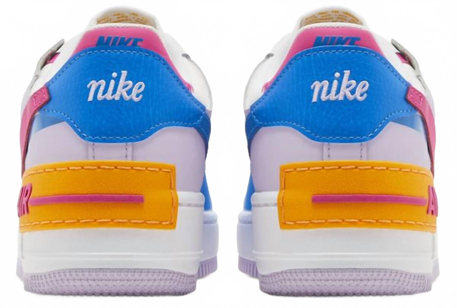Women's Air Force 1 Shadow Sneakers In White/alchemy Pink Photo Blue