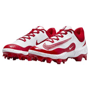 Nike Alpha Huarache Elite 4 Low MCS FD6255-105 White Baseball Cleats RHS8064