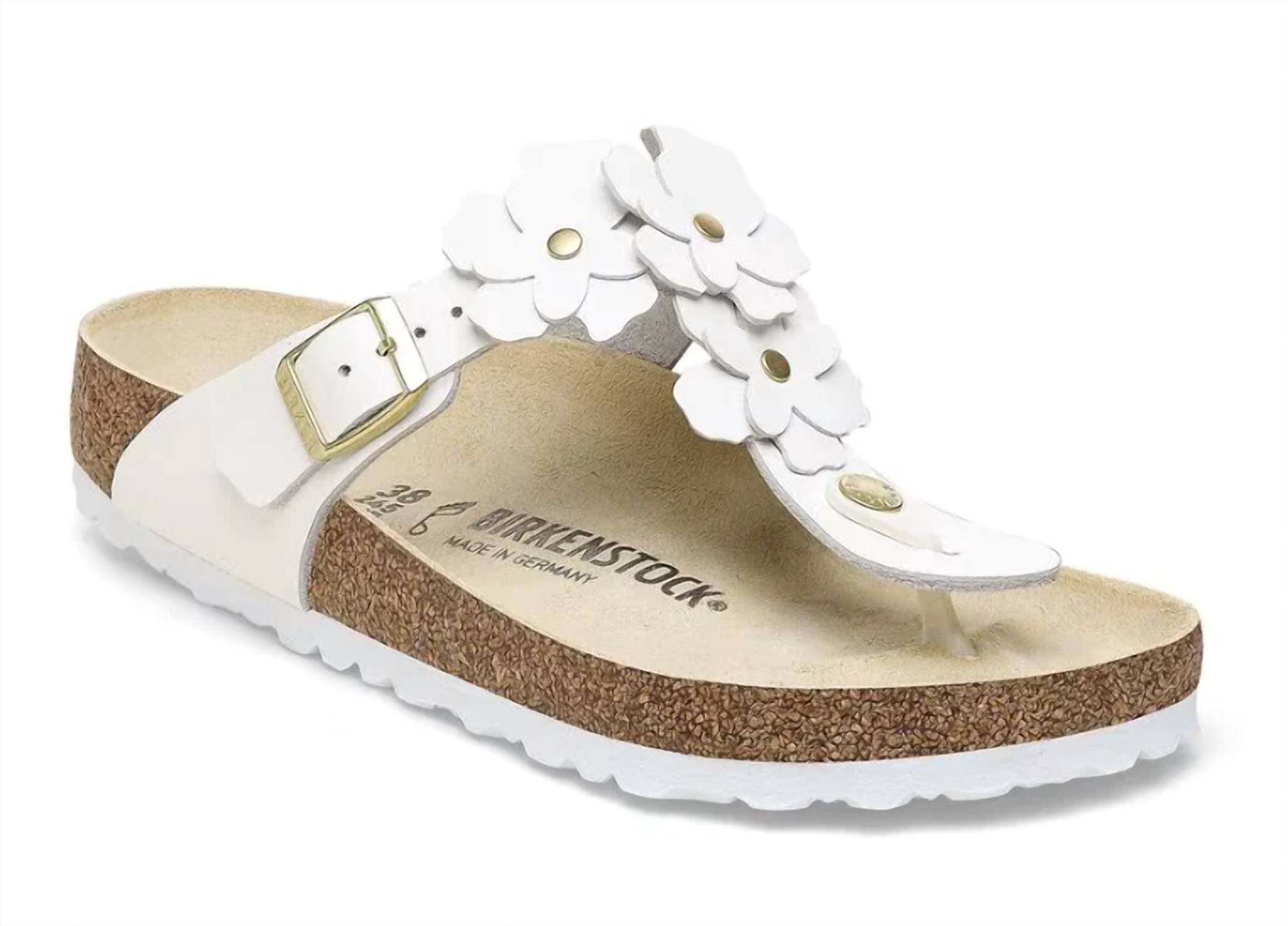 Women's Gizeh Flower Sandals In White