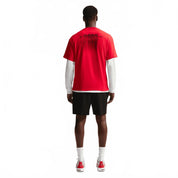 Chrome T-Shirt In University Red/black