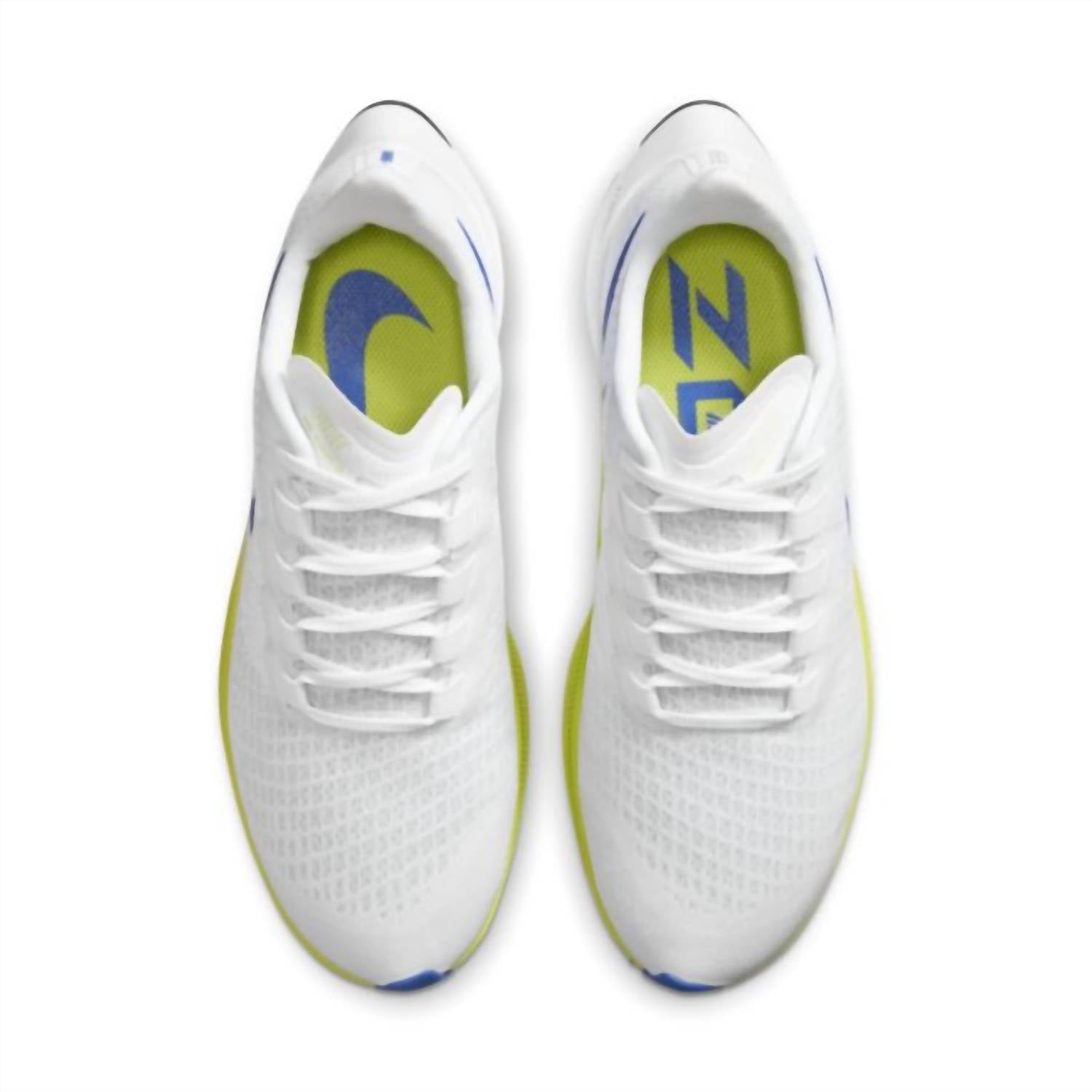 Men's Air Zoom Pegasus 37 Shoes In White/racer Blue/cyber Black