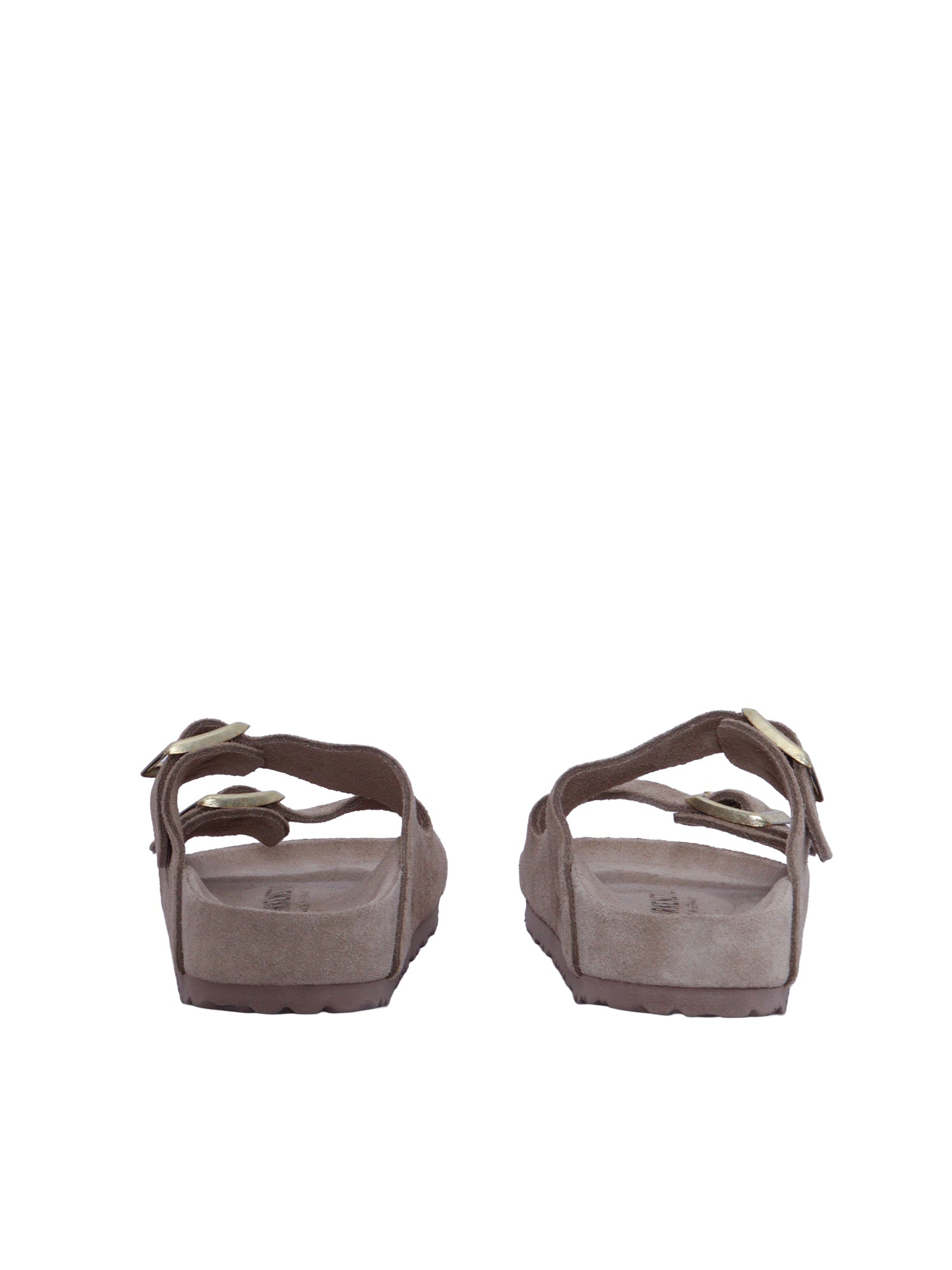 Taupe Arizona Suede Leather Slide Sandal