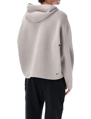 Structured Fit Hoodie with Zip Detail and Modern Silhouette