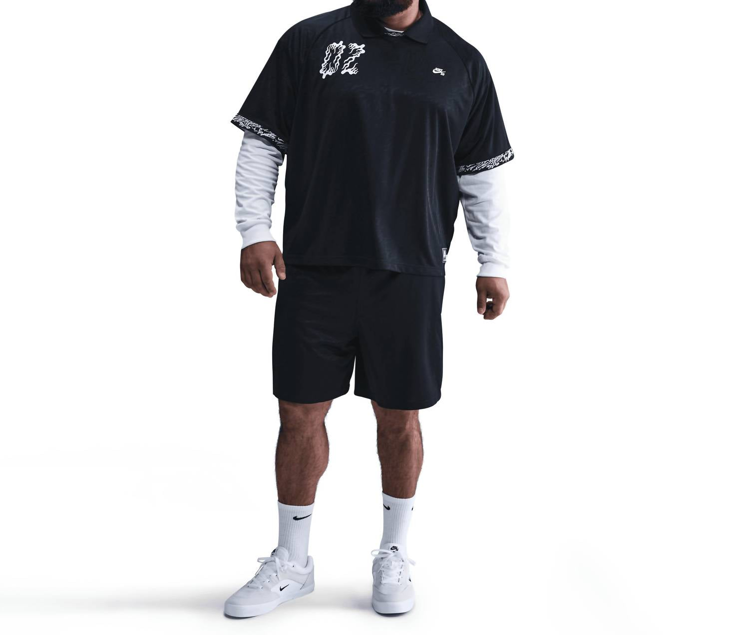 Men's Sb Dri-Fit Jacquard Jersey Top In Black White