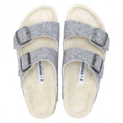 Women's Arizona Rivet Wool Felt Sandal In Light Grey