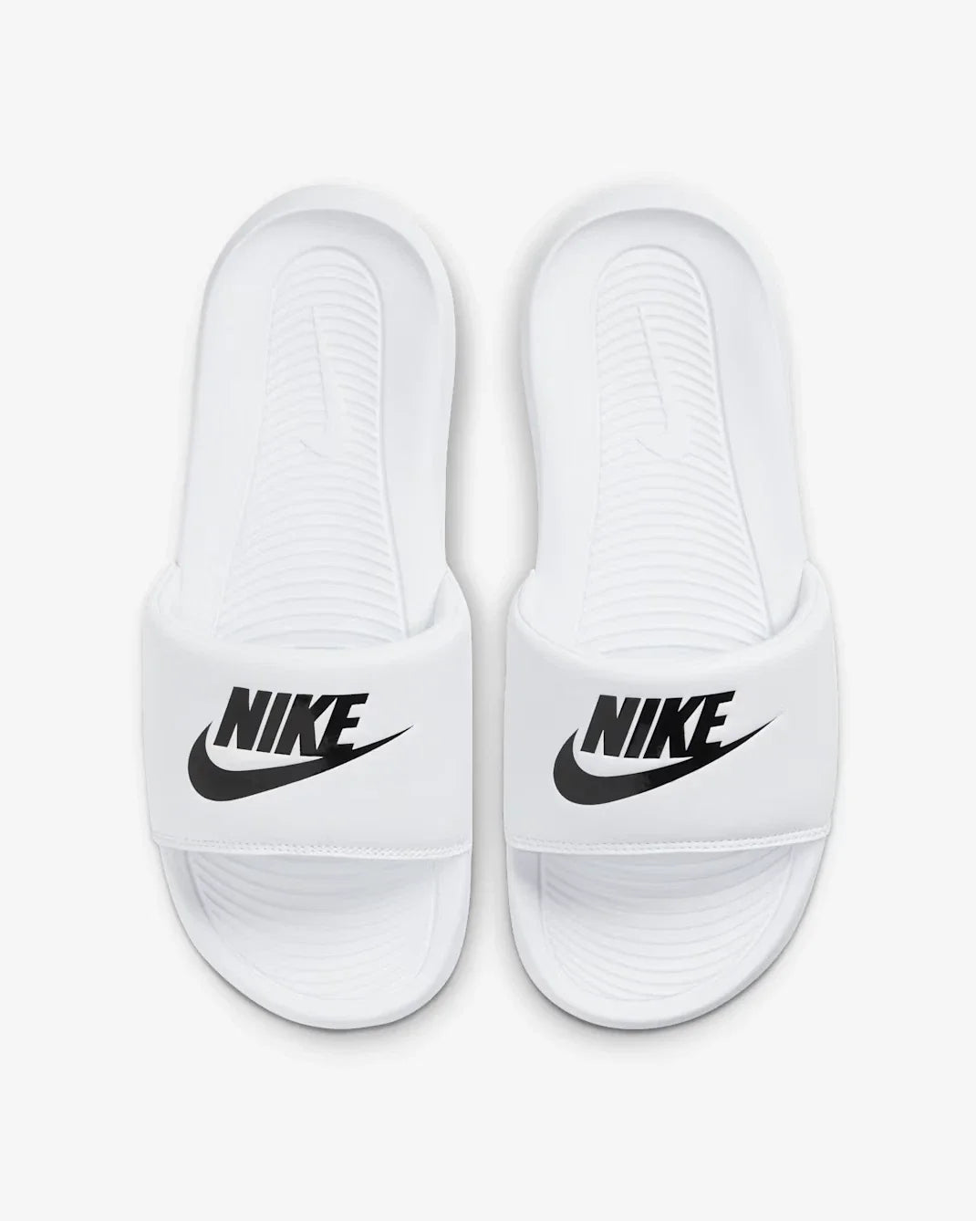 Women's Nike Victori One CN9677-100 Sandals White Black Slip On Slide ZOGG2469