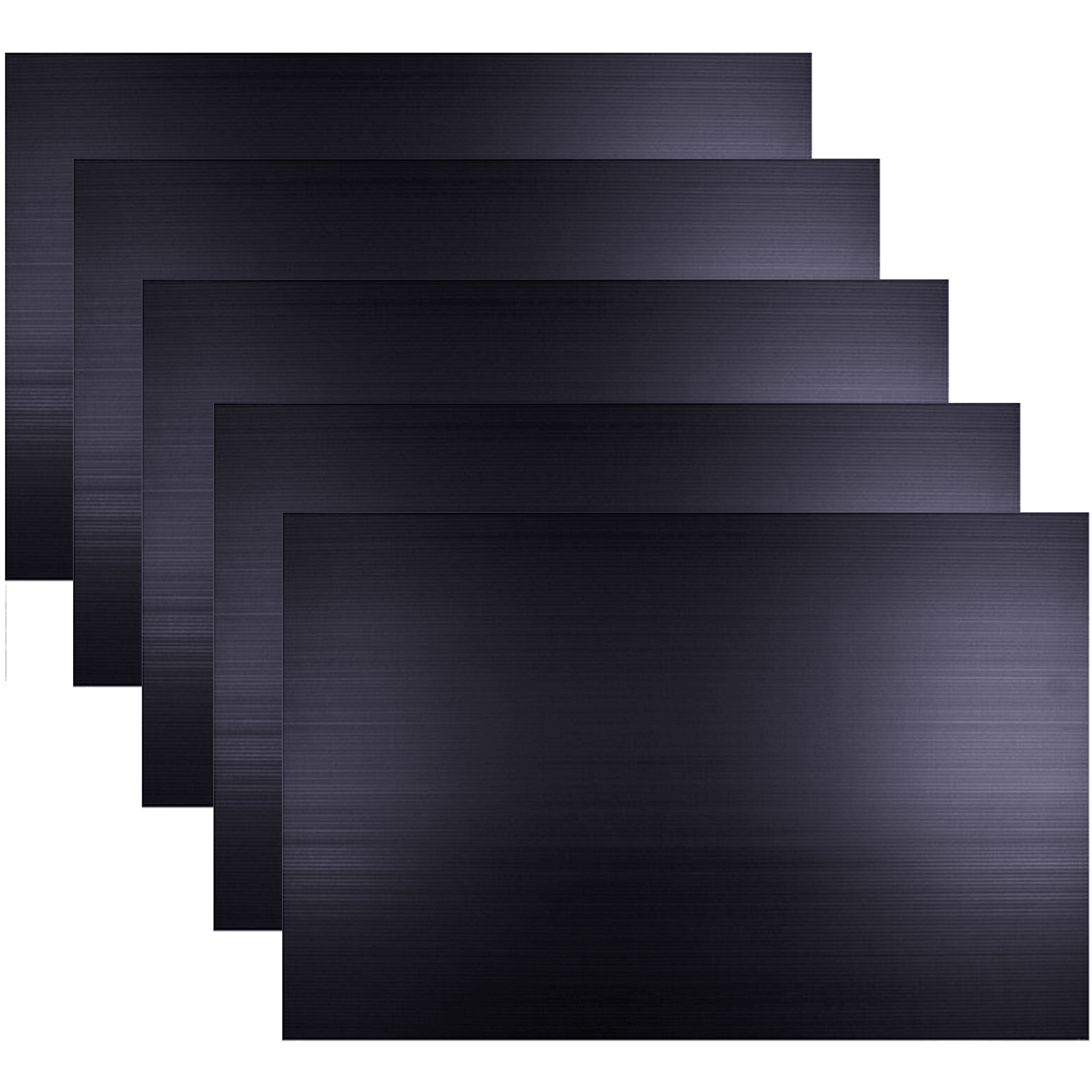 5 Pack Quill Polypropylene PP Sign Board 5mm 500x770mm Black