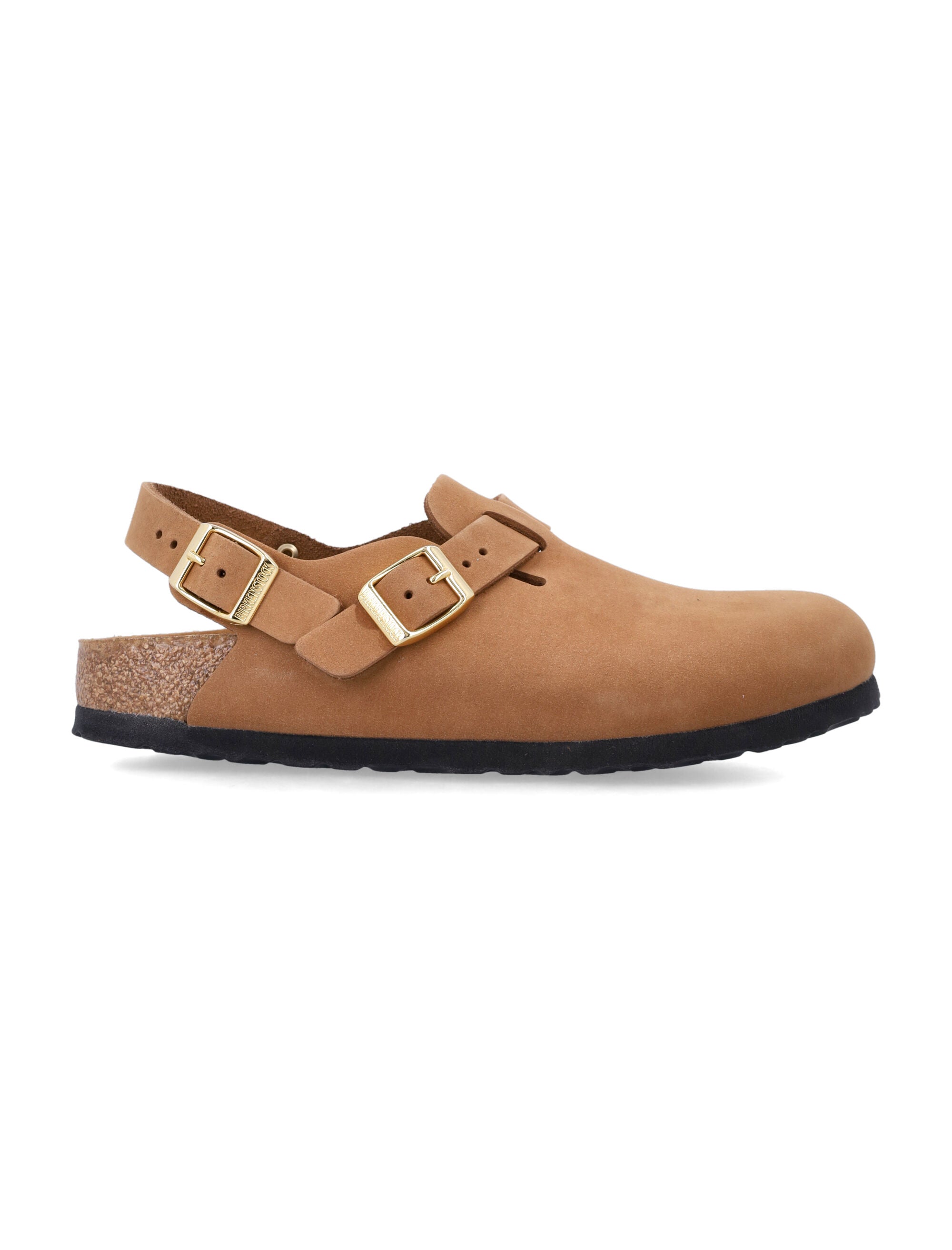 Tokio Soft Nubuck Ankle Strap Clogs