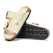Women's Arizona Big Buckle Narrow Sandal In High Shine Ecru