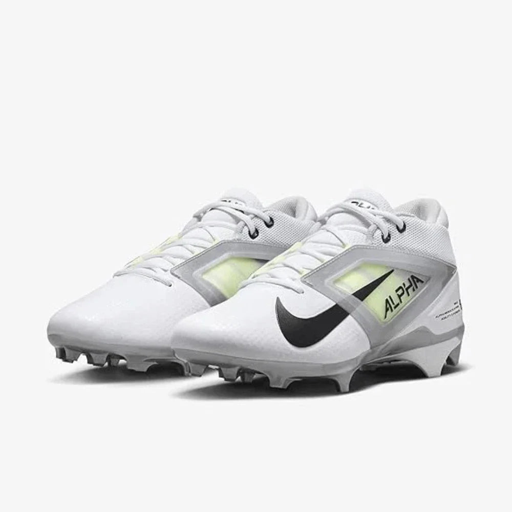 Nike Alpha Menace 4 Pro FD7037-100 Men's White Silver Football Cleats RHS7709