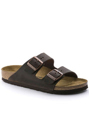 Arizona Brown Leather Open Toe Sandals