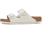 Women's Birkenstock Arizona Sandals Antique White Slip On Slide ZOGG1955