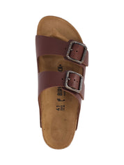Brown Calf Leather Arizona Wire Buckle Sandals