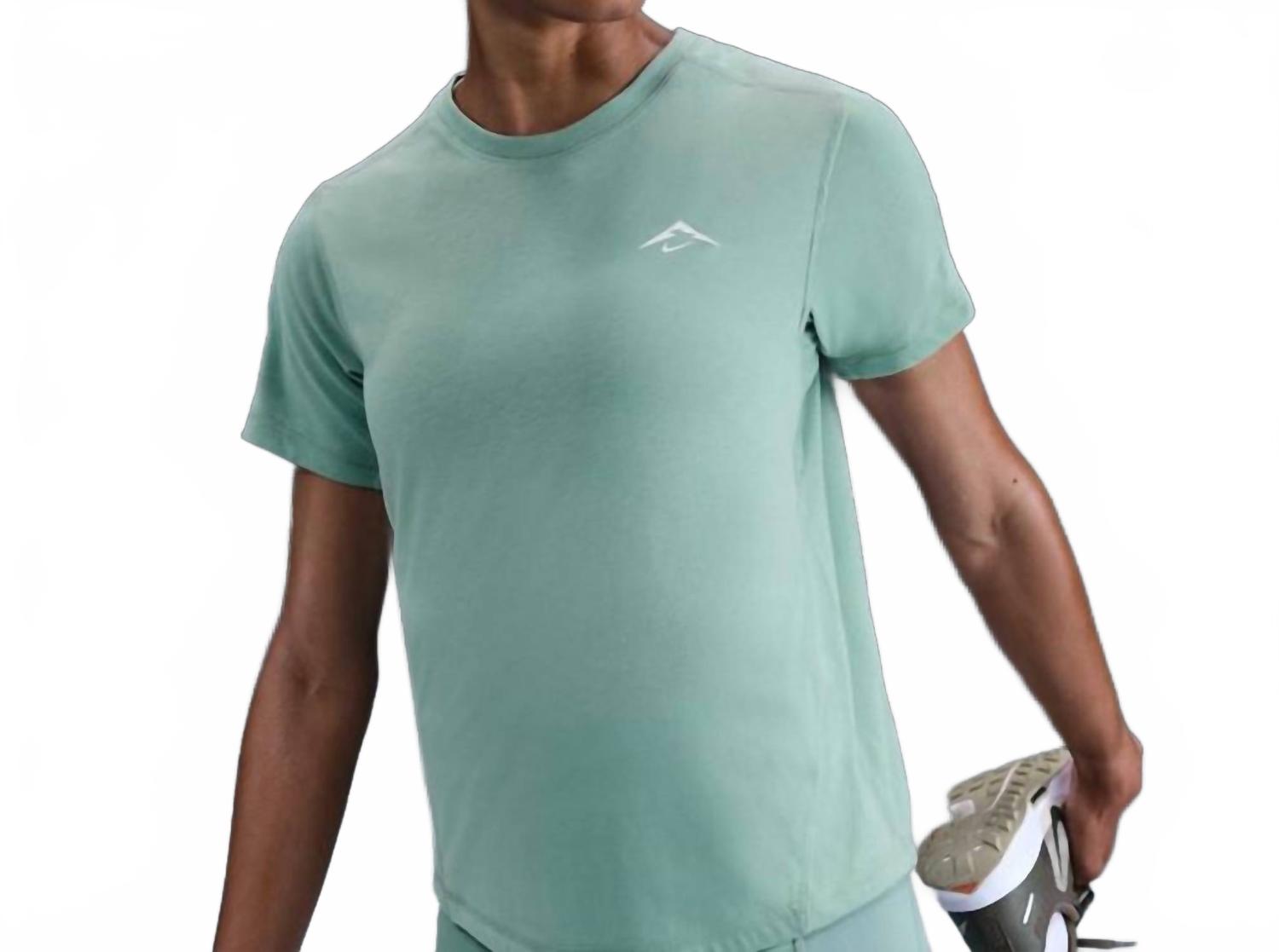 Trail Dri Fit Short Sleeve Running Top In Cannon/summit White