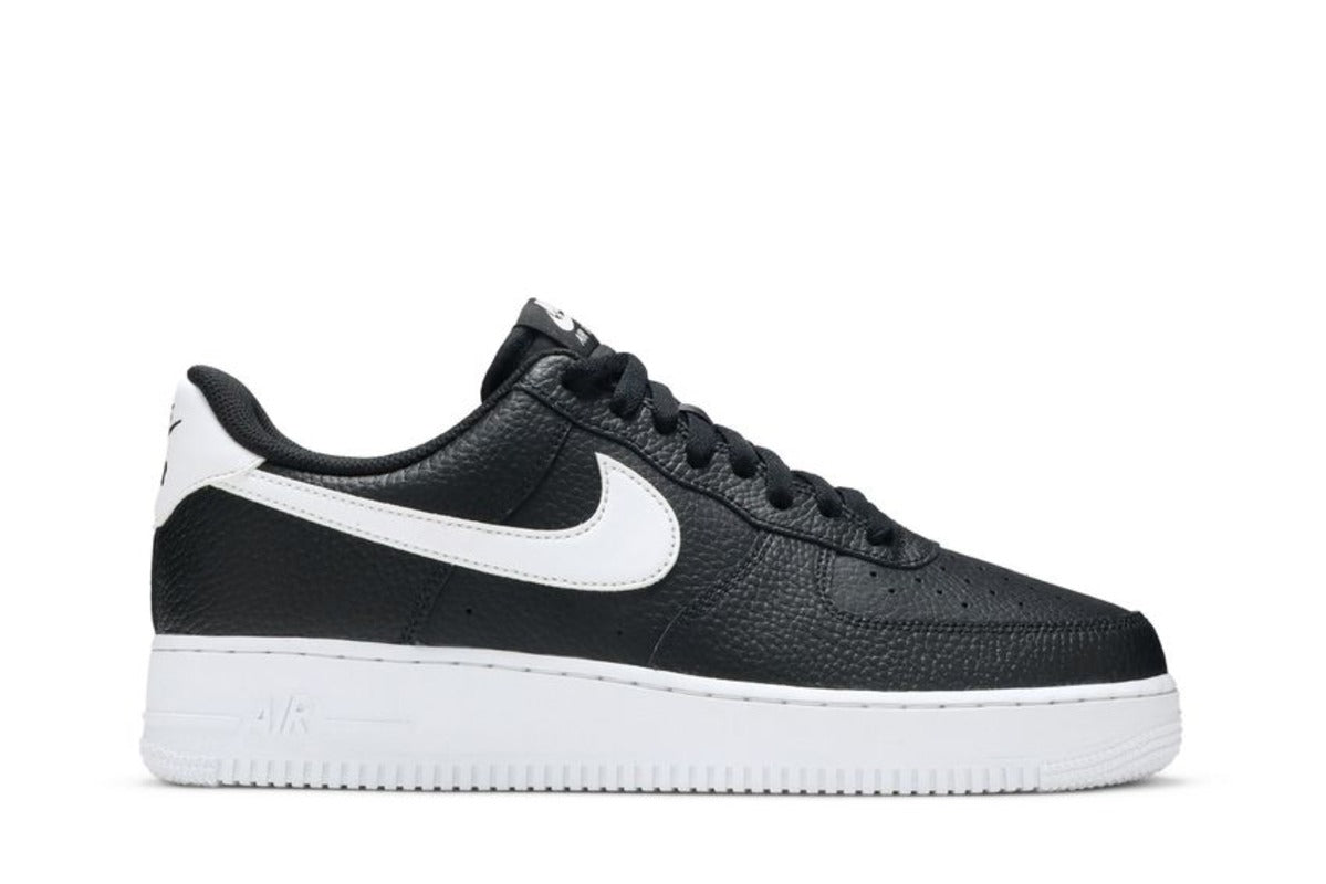 Nike Air Force 1 Low '07 Black White Pebbled Leather