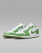 Men's Nike Air Jordan 1 Low SE HF4823-100 Sneaker White Green Leather Shoes TF6886 (White,8.5)