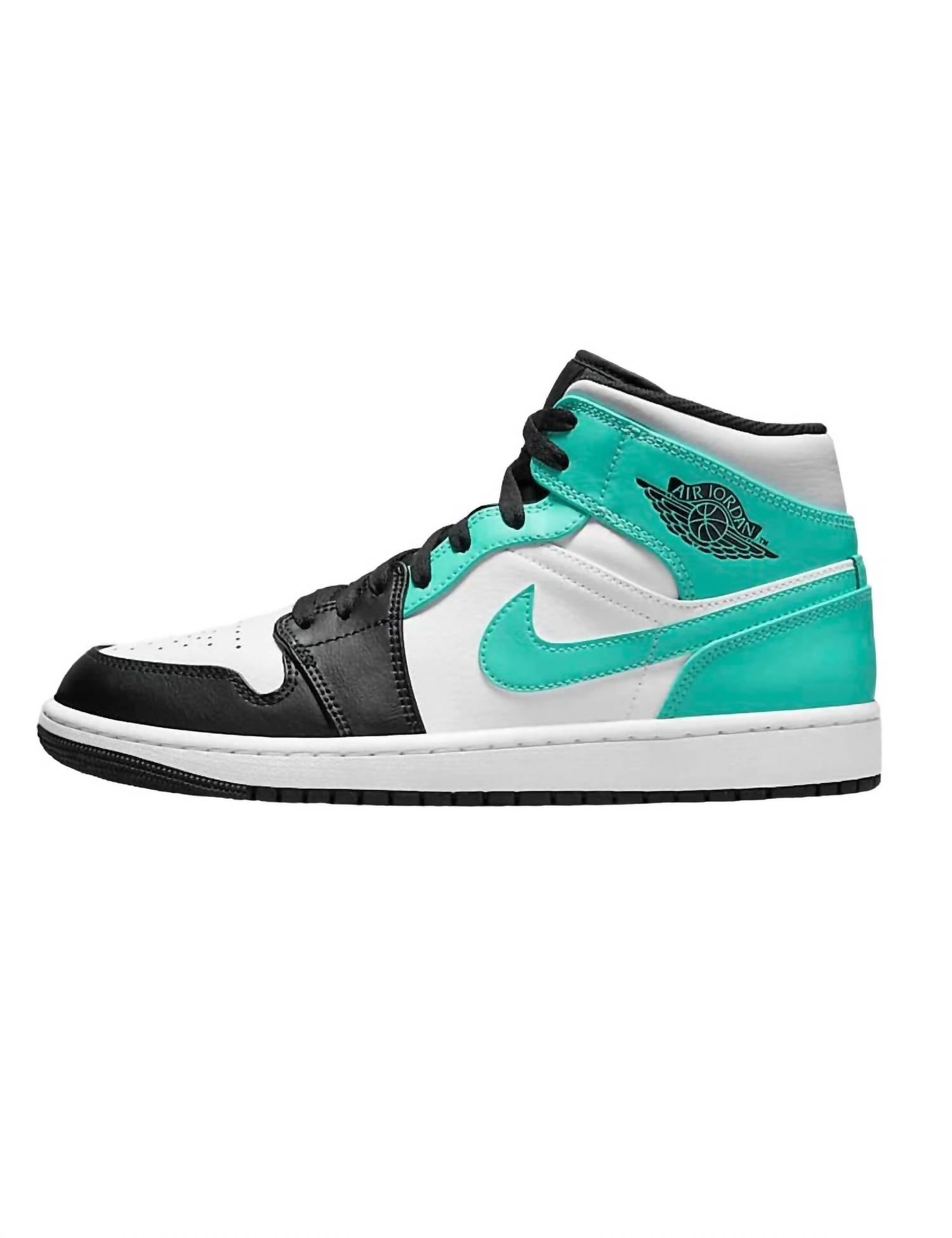 Men'S Air Jordan 1 Mid Sneaker in White/Tropical Twist/Black