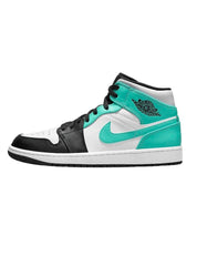 Men'S Air Jordan 1 Mid Sneaker in White/Tropical Twist/Black