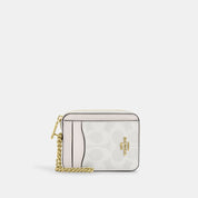 Coach Outlet Zip Card Case In Signature Canvas