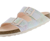 Women's Arizona Flat Sandals In Iridescent Light Rose