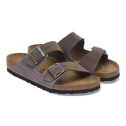 Men's Arizona Mixed Leather Sandal In Concrete Gray