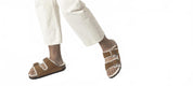 Unisex Arizona Fur Shearling Sandal In Mink