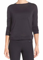 Dri Fit Drape Neck Top In Black