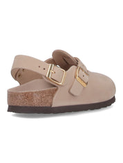 "Tokio" Slingback Mules – Beige