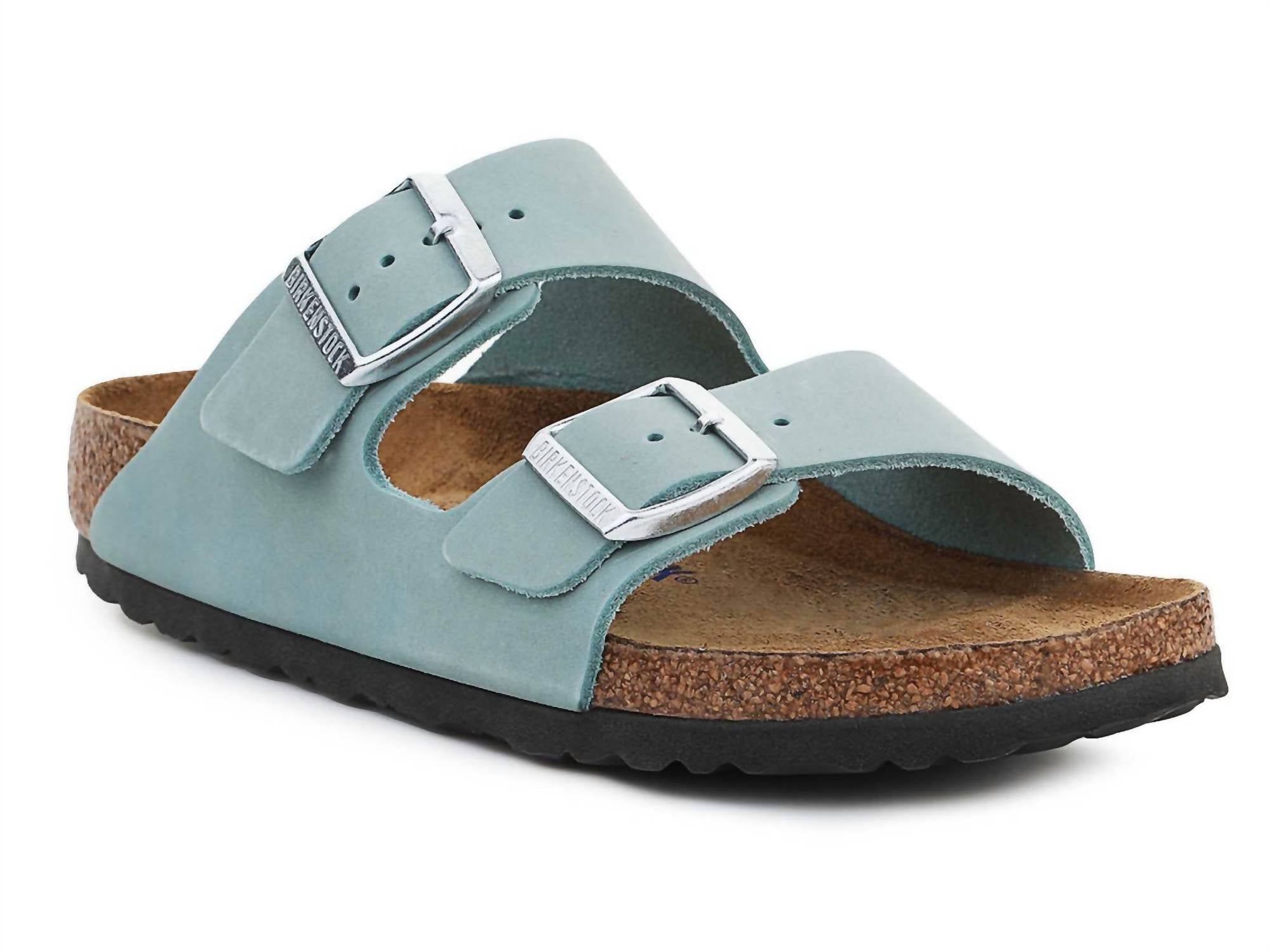 Women's Arizona Soft Footbed Sandal In Faded Aqua