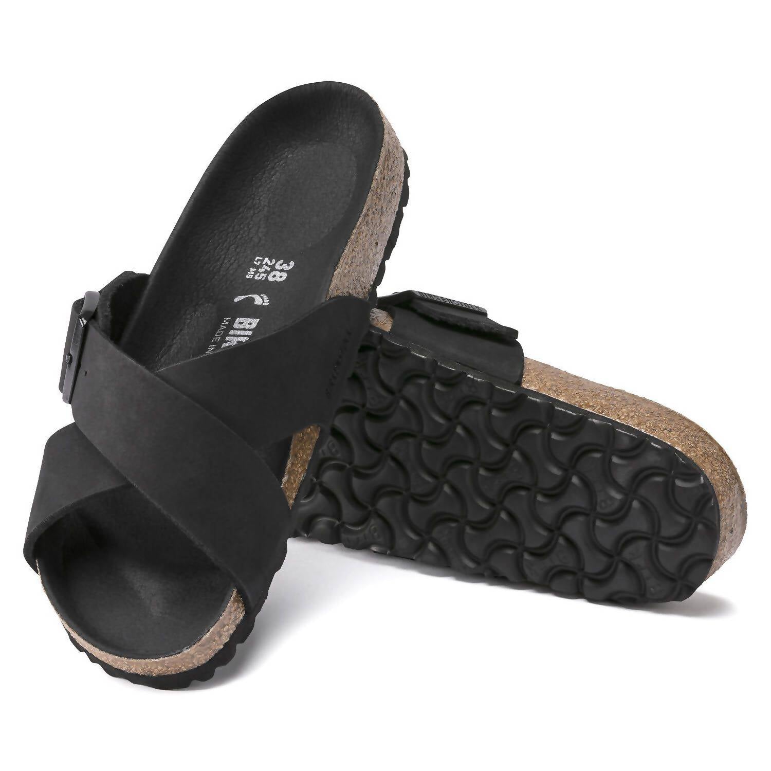 Women's Siena Sandal In Black Nubuck