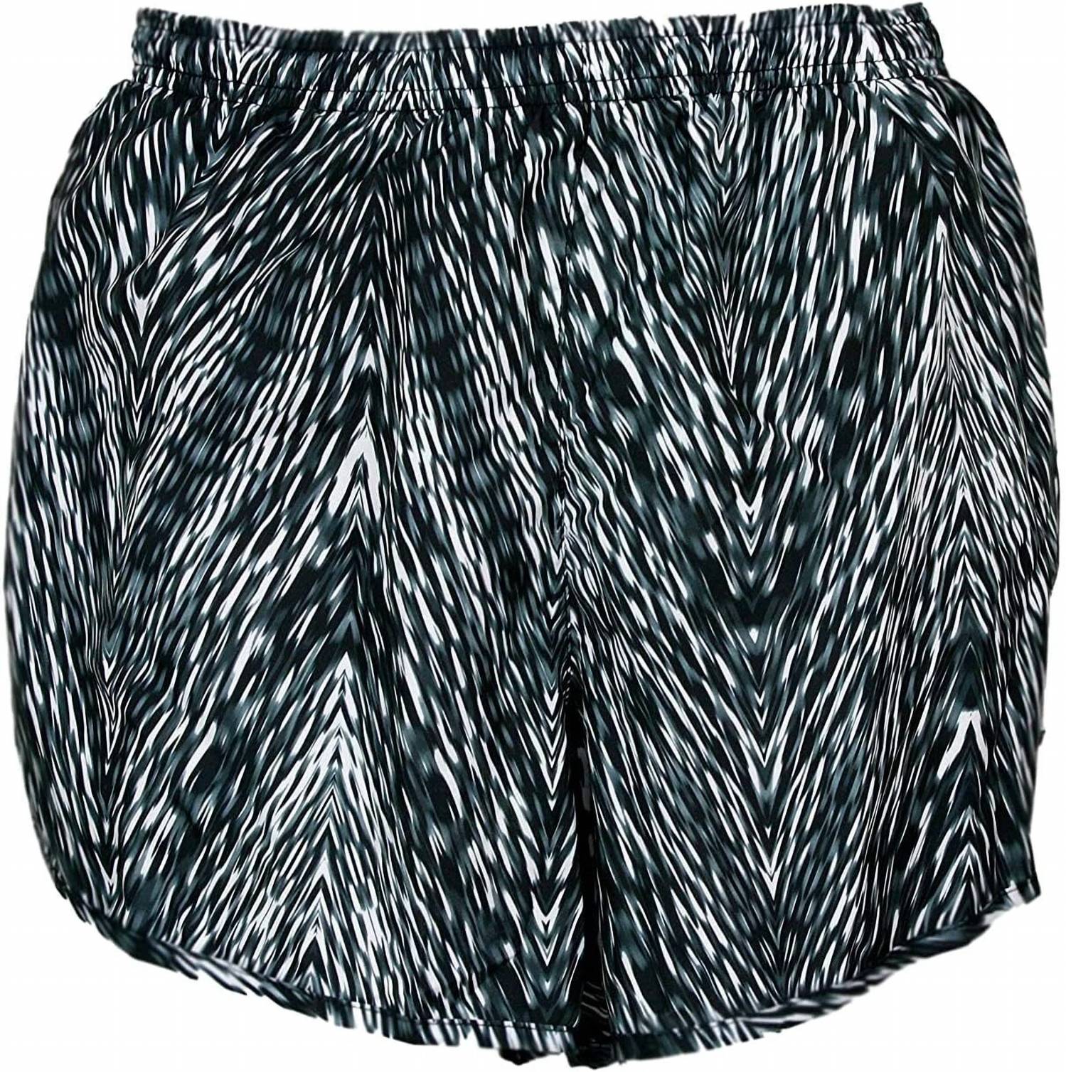 Women's Tempo Printed Dri Fit Track Shorts In Black/white