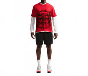 Chrome T-Shirt In University Red/black