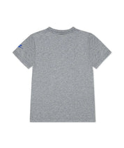 Kids Nike Air Boxy T-Shirt Gray Blue Graphic Print Cotton Short Sleeve JAX117