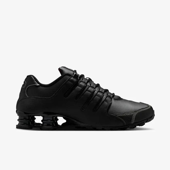 Nike Shox NZ 378341-017 Sneaker Men's US 9.5 Black Leather Running Shoes LIQ332