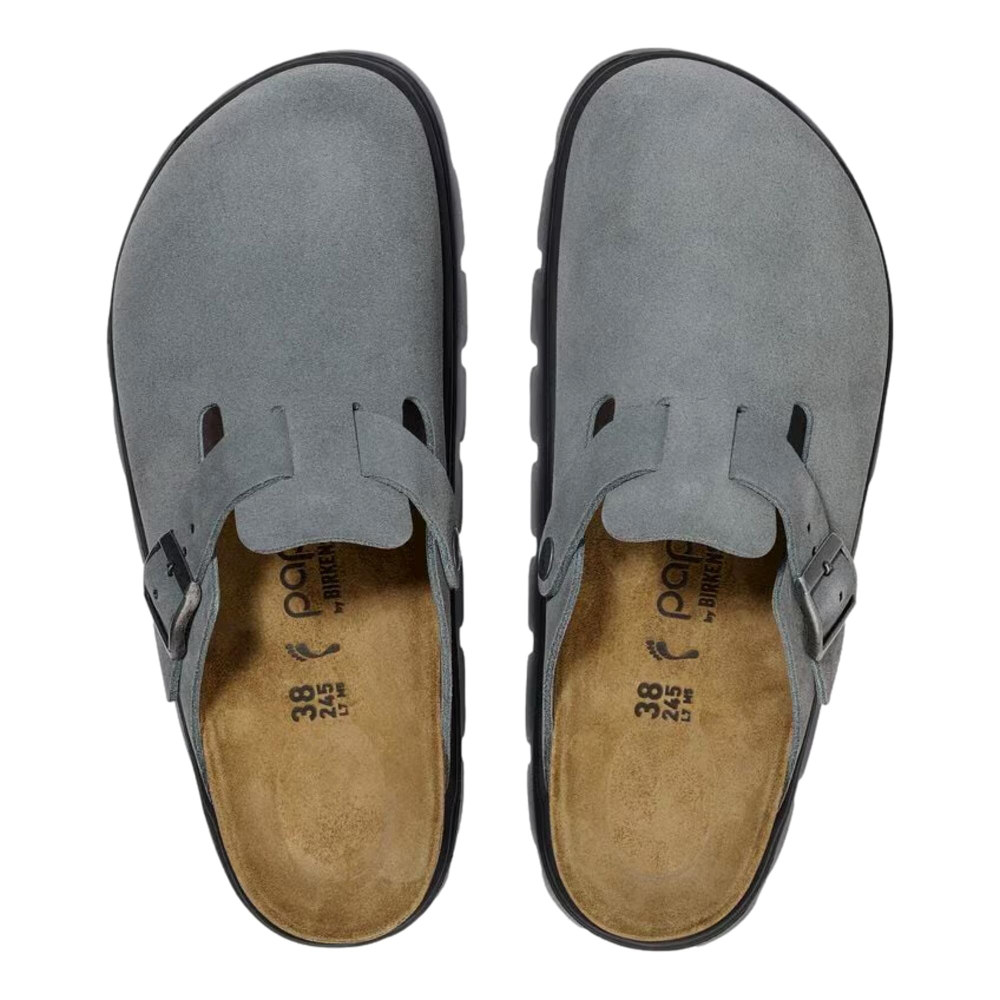 Women's Birkenstock Boston Pap Chunky Basalt Gray / Black 1029142
